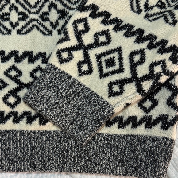 a new day Cream & Black 'CHEERS!' Fair Isle Turtleneck Sweater - Picture 4 of 4